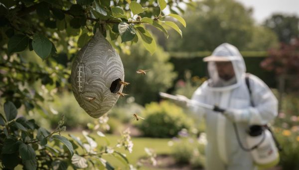 La destruction d'un nid de guêpe : les solutions efficaces en 2026